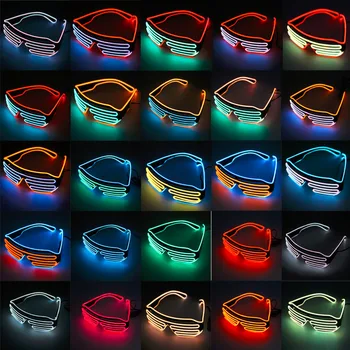 Plastikiniai LED Akiniai Šviesos Atspalvių Mirksi Rave Vestuves vidaus ir Lauko Naktį parodos ir Veikla Kalėdų Decors