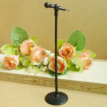 Plastikiniai Mielas Mini Mikrofonas Modelis Miniatiūriniai Lėlių Baldų Priedai