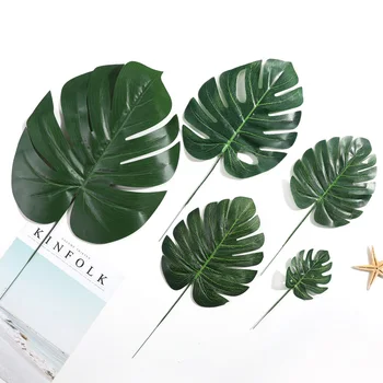 Plastiko Dirbtinius Lapai GreenTropical Palmių Lapų, Modeliavimo Lapų Šalies Namų, Sodo Dekoracijos 