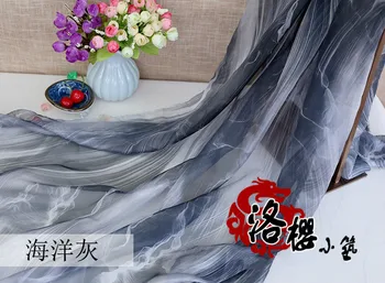 Plotis 150cm Aukštos kokybės 30D Atspausdintas Šifono Medžiaga, dažai-plauti Kinų Tradicinio Kostiumo Audinio, Šilko Audiniai Su Išoriniais Verpalai