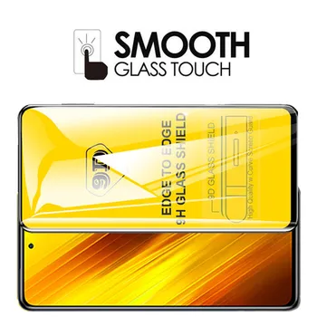 Poco x3 m3 Stiklo filmas pocophone f2 pro Poco X3 NFC Screen Protector visiškai padengti Apsaugine plėvele poco f2 pro poco x 3 stiklo