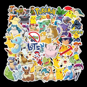 Pokemon Serijos Stikers Animacinių filmų Vandeniui Anti-saulės Nešiojamas Atveju Kawaii Lipdukai Cute Halloween Kalėdų Dovanos Vaikams, Žaislai