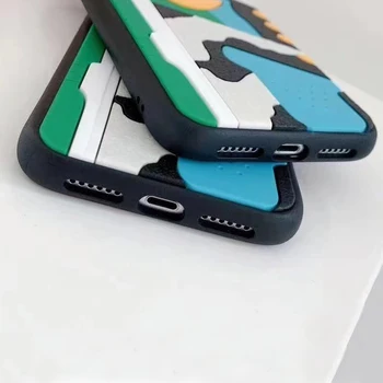 Prabanga 3D Sporto Stilių Batai Pieno Modelis Sportbačiai Tekstūros Įspausti Telefono dėklas skirtas iPhone 12 pro 11 Pro X Max 7 8 Plius Galinį Dangtelį