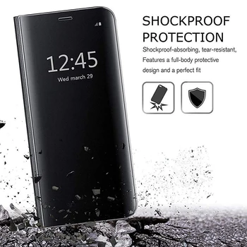 Prabanga Apkalos Smart Veidrodis, Flip Case for Samsung Galaxy S10 S10+ Plius Odinis Telefono Galinį Dangtelį SamsungS10 GalaxyS10Plus S10Plus