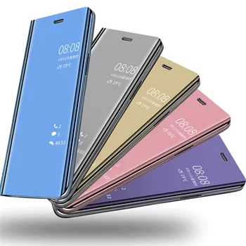 Prabanga Apkalos Veidrodis, Flip Case For Xiaomi POCO M3 Telefono dėklas Apversti Stovėti Plastiko Dangtelis Pocophone M3 M2 POCO X3 NFC