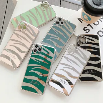 Prabanga apkalos Zebra Silicio Telefono dėklas Skirtas iphone 7 8 Plus X Matinis Minkštas gaubtas, Skirtas 