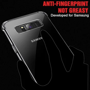 Prabanga Atsparus Smūgiams Atveju, Samsung Galaxy S9 Plus S8 S10 Plius S10e S6 S7 Krašto Minkštas Silikoninis Telefono Dėklas Ant Pastaba 9 8 10 Galinį Dangtelį