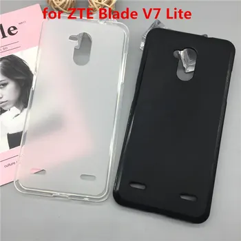 Prabanga Atveju ZTE Blade V7 Lite Minkšto Silicio Telefono Para, skirtas ZTE Blade V7 Lite TPU Fundas Raštas Pilnas draudimas Shell Juoda