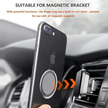Prabanga Metalo Mobiliojo Telefono Lizdo Laikiklį Universalus 360 Laipsnių Sukimosi Piršto Žiedą, Magnetinis Laikiklis, Skirtas 