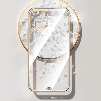 Prabanga Skaidri, Aiški Silikono Atveju iPhone 12 11 Pro Max Mini XS XR X S 8 7 Plus SE 2020 Telefonas Plonas Aikštės Danga Apima