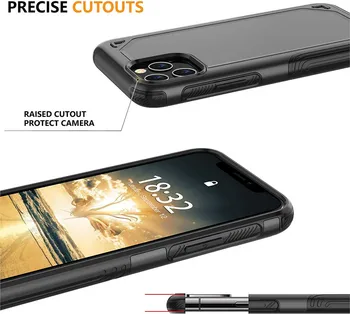 Prabanga Slim atsparus smūgiams Šarvai Telefono dėklas Skirtas iPhone 11 Pro XS Max X XR 7 8 6 S 6S Plius Hybrid Hard PC Dual Layer Apsauginis Dangtelis