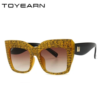 Prabangos Prekės ženklo Dizainas Ponios Negabaritinių Cat Eye Akiniai nuo saulės Moterims Derliaus Saulės Akiniai Moterų Atspalvių UV400 Akiniai oculos de sol