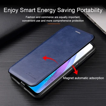 Prabangus Magnetinis Flip Case For Xiaomi Redmi Pastaba 8 Pro Odos Piniginės 
