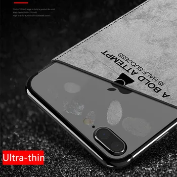 Prabangus Retro Elnias Audinio Tekstūra Telefono dėklas Skirtas iphone 7 8 6 S 6S Plus X XS Max XR Ultra plonas Minkštos TPU Medžiaga Padengti Odiniai Dėklai