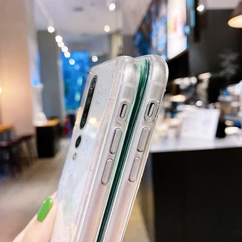Prabangūs Blizgučiai Bling Virvelę Silikoninis Telefono dėklas, Skirtas Xiaomi Mi 11 10 9 T Lite Pro Redmi 9 Pastaba 8-Ultra plonas Karoliai Virvę Dangtis