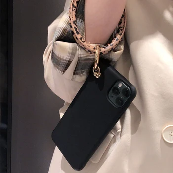 Prabangūs leopardo apyrankę, žiedą, telefono dėklas skirtas iphone 12 12 Mini 11 11Pro Max XR X XS Max SE 6 6S 7 8 Plius minkšto silikono atveju rubisafe