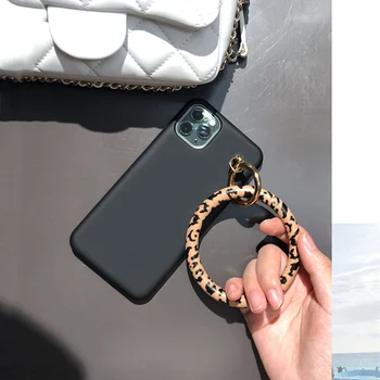 Prabangūs leopardo apyrankę, žiedą, telefono dėklas skirtas iphone 12 12 Mini 11 11Pro Max XR X XS Max SE 6 6S 7 8 Plius minkšto silikono atveju rubisafe