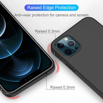 Prabangūs Ultra Plonas Silikono Atveju iPhone, 12 Mini Pro 11 Xs Max Matinis Solid Color Soft Case For iPhone Se 2020 7 8 6s 6 Plius 5s