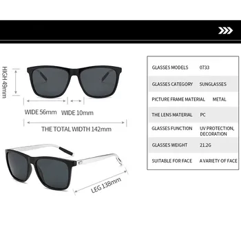 Prekės ženklo Dizainas Poliarizuoti Akiniai nuo saulės Vyrams Vairuotojo Atspalvių Vyrų Retro Vintage Saulės Akiniai Vyrų Spuare Veidrodis UV400 Oculos