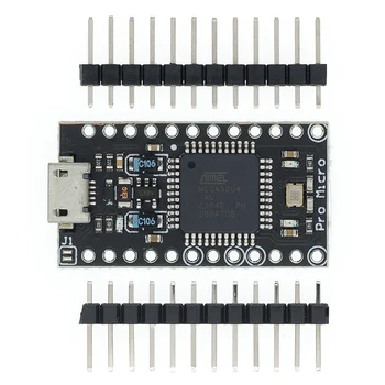 Pro Mikro ATMEGA32U4 5V/16MHZ modulis Su įkrovos tvarkyklę už arduino MINI USB/Micro-USB