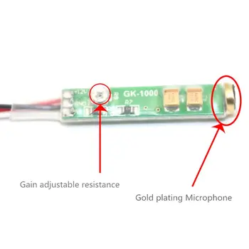 Produkcijos Apimtis Reguliuojama Specialių MIC Mikrofono Modulio Garso Nuskaitymo Adapteris Modulis su Pre-stiprintuvą, VAIZDO stebėjimo, IP Kameros Accesso