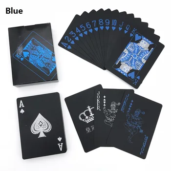 PVC Plastikinės Kortos Nustatyti Denio Pokerio Vandeniui Žaidimas Pokerio Kortos Šalies Magija Gudrybės Įrankis Juodojo Aukso 54 Vnt Kūrybos Dovana