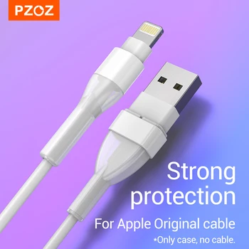 PZOZ USB Kabelis Protector, iPhone, 12 MINI Pro 11 X XS Max XR SE Kabelis Vijurkas Apsaugos Laido Užsklanda Originalus iPhone Kabelis