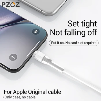 PZOZ USB Kabelis Protector, iPhone, 12 MINI Pro 11 X XS Max XR SE Kabelis Vijurkas Apsaugos Laido Užsklanda Originalus iPhone Kabelis