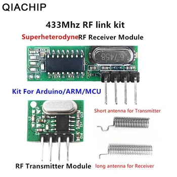 QIACHIP 433 Mhz Superheterodyne RF Imtuvas ir Siųstuvas Modulis Arduino Uno Belaidžio ryšio Modulį, 