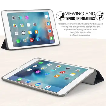 QIJUN Atveju, iPad Oro 1 9.7 colių Atvejais Stovėti Auto Miego Smart PC Back Cover For iPad Air1 A1474 A1475 Fundas Apsaugos atveju