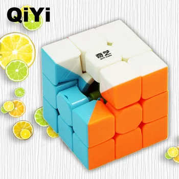 QIYI Magic Cube 2x2x2 3x3x3 4x4x4 Cubo Magico Profesinės Lipdukai & Bright vientisos Spalvos Įspūdį Greitis Kubo Žaislai Vaikams