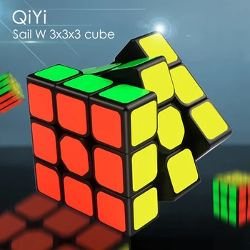 QiYi Plaukti W 3x3x3 Greitis Magic Cube Black Profesinės 3x3 Kubo Galvosūkį Švietimo Žaislai Vaikams Dovanų 3x3