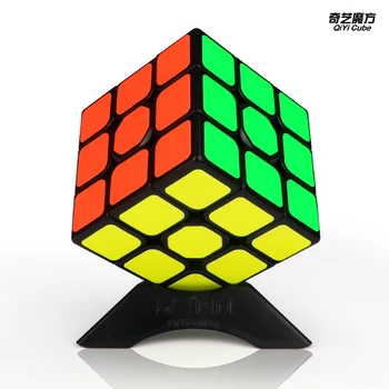 QiYi Plaukti W 3x3x3 Greitis Magic Cube Black Profesinės 3x3 Kubo Galvosūkį Švietimo Žaislai Vaikams Dovanų 3x3