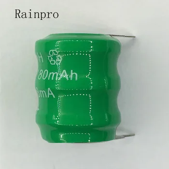 Rainpro 2VNT/DAUG 3,6 V 80mAh NI-MH Ni-MH Akumuliatoriai Su Kaiščiais Įkrovimo Mygtuką Ląstelių Baterija Laikrodis atminties vejos lempos