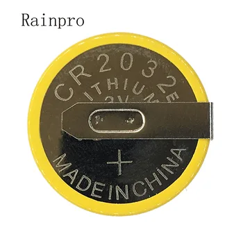 Rainpro 5VNT/DAUG CR2032 2032 Su litavimo koja 210mAh 3V Ličio jonų Mygtuką Cell Baterijos
