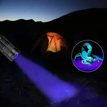 RAKTAS-LAIMĖTI LED UV Žibintuvėlis Ultravioletinių spindulių Žibintuvėlis Su Zoom Funkcija Mini Juodas UV Šviesos Augintinio Šlapimo Dėmes Detektorius Skorpionas Medžioklė