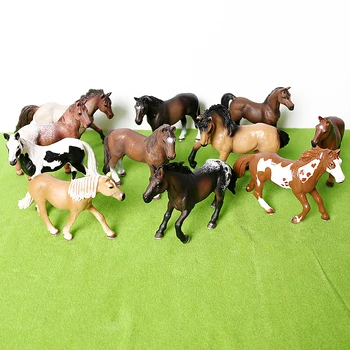 Rankomis dažyti Imituojamas modelis žirgų duomenys,Klasikinis patalpų įrengimui skirti dirbiniai Gyvūnų Arklių Žaislas Pavyzdį Veiksmų Skaičius, Švietimo Žaislai
