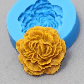 Rankų darbo Bijūnas Gėlių Muilo Silikono Formų 3D Iškilumo Menų Gėlių Modelio Žvakė Padaryti Įrankis Tortas Bakeware Dekoravimo Vestuvių