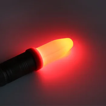 Raudona / Balta Silikono minkšta elastinga Difuzorius Galvos Skersmuo 20mm 24mm AA 18650 led Žibintuvėlį, fakelą mažas flash šviesos lempos