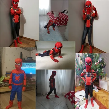 Raudona ir Juoda Voras Vaikų Drabužių Voras Berniukas Kostiumas Spider Berniukas Kostiumas Vaikas Voras Vaikas Cosplay Kostiumas Helovinas Kostiumas