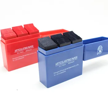 Raudona/Mėlyna 300 Lapas / Box Dantų Išsakant Popieriaus Juostelės, Dantų Lab Produktus Priemonė Burnos, Dantų Priežiūra, dantų Balinimo Medžiaga, 55*18mm
