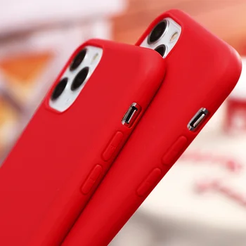 Raudonas Dirželis Atveju iPhone 11 12 Pro X XR XS Max Silikoninis Dangtelis, Skirtas 