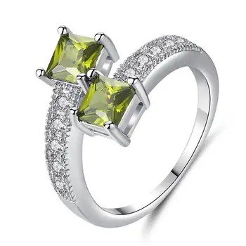 Raundas multi-gręžimo vestuvinis žiedas Lady žiedas Crystal cirkonis žiedas Mados naujų produktų mozaikos Suteiks jūsų draugai-geriausia dovana