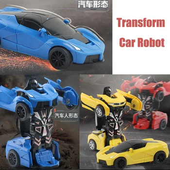 Rc Transformatorius 2 in 1 RC Automobilių Robotas Žaislas Anime Veiksmų Skaičius, Žaislai Interaktyvūs žaislai Susidūrimo Keičia Modelį Dovana Vaikams