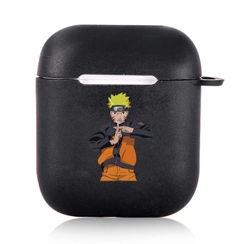 Retro Anime Naruto Silikono Atveju Airpods 1/2 Mados Black Ausinės Padengti Belaidžio 
