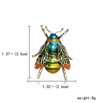 Rinhoo Vabzdžių Bumble Bee Sagė, Moterims, Vaikams Mergaitėms bičių papuošalai, Aukso Spalva Geltona Žalia Emalį Sagės Papuošalai bumble bee