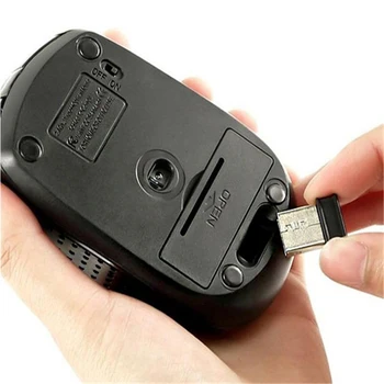 Robotsky USB bevielė Pelė 2,4 GHz, 6 Mygtukus 1200 DPI Optinės Žaidimų Pelės Peles Su USB Imtuvas KOMPIUTERIUI Laptopo Stalinį Kompiuterį