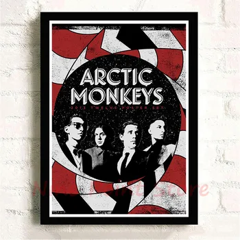 Roko grupė Arctic Monkeys Balta Padengtas Popieriaus, Plakatai Sienos Juostoje Namuose Plakatai Namų Dekoro Dovana Frameless