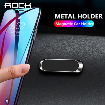 ROKO Magnetinio Automobilinis Telefono Laikiklis Metalo Mini Juostelės Formos Stovas Universalus iPhone Samsung 