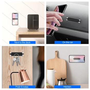 ROKO Magnetinio Automobilinis Telefono Laikiklis Metalo Mini Juostelės Formos Stovas Universalus iPhone Samsung 